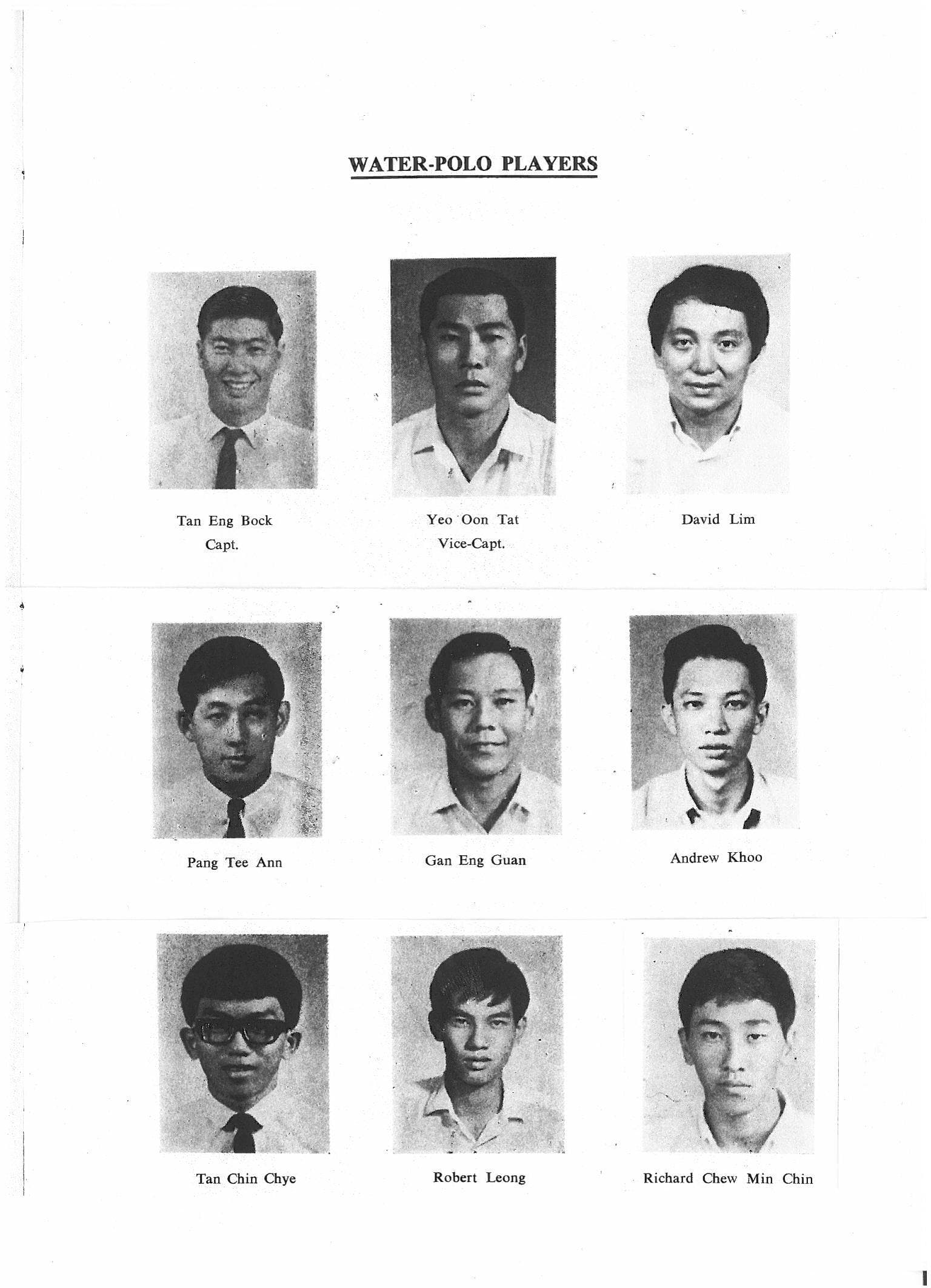 PSC waterpolo players at 1970 Asian Games